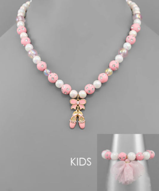 Kids Bead Bracelet & Necklace Set