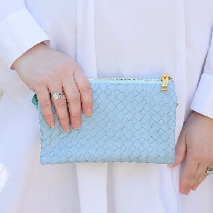 Liz Crossbody Bag Woven Blue