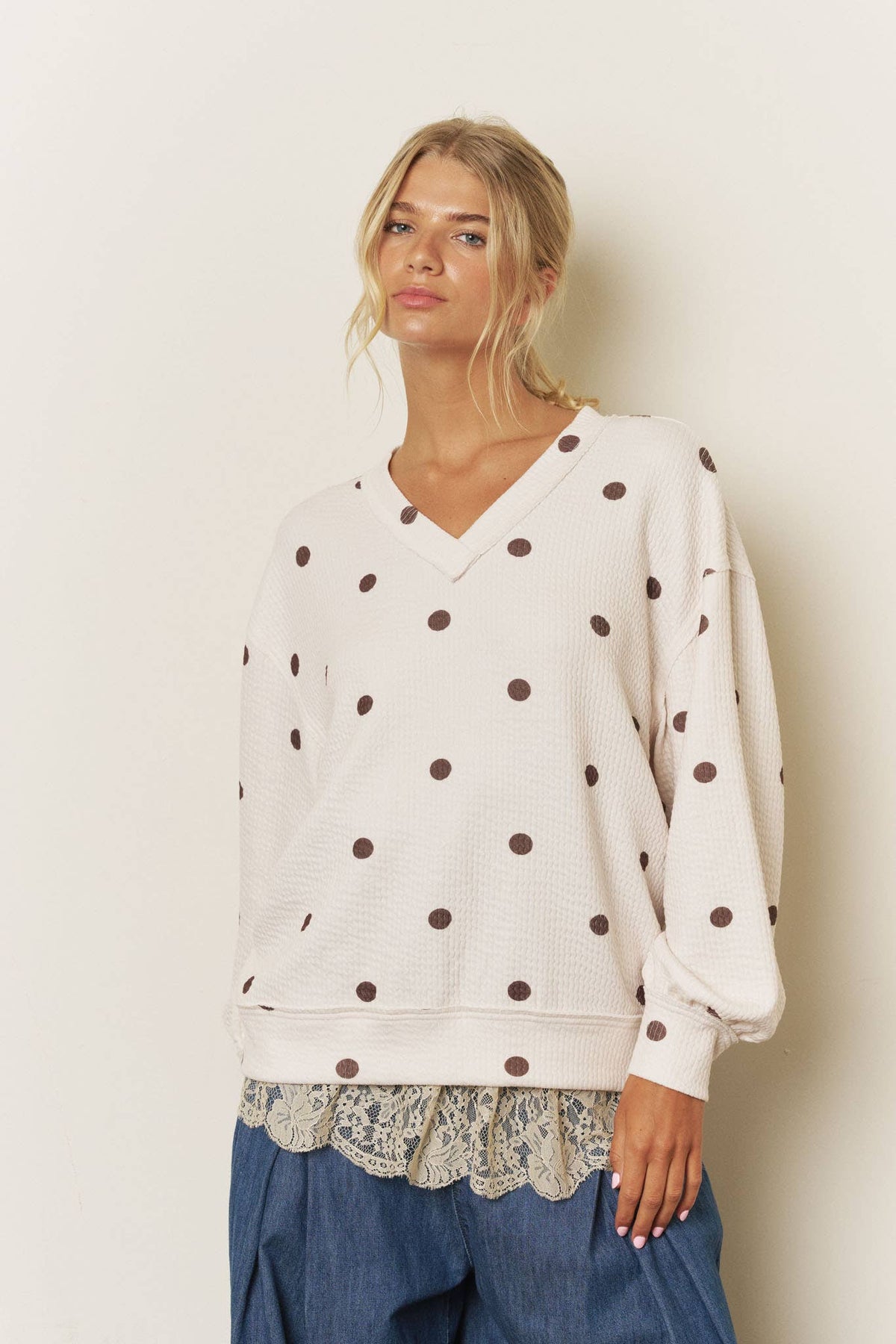 Cocoa Dot Sweater