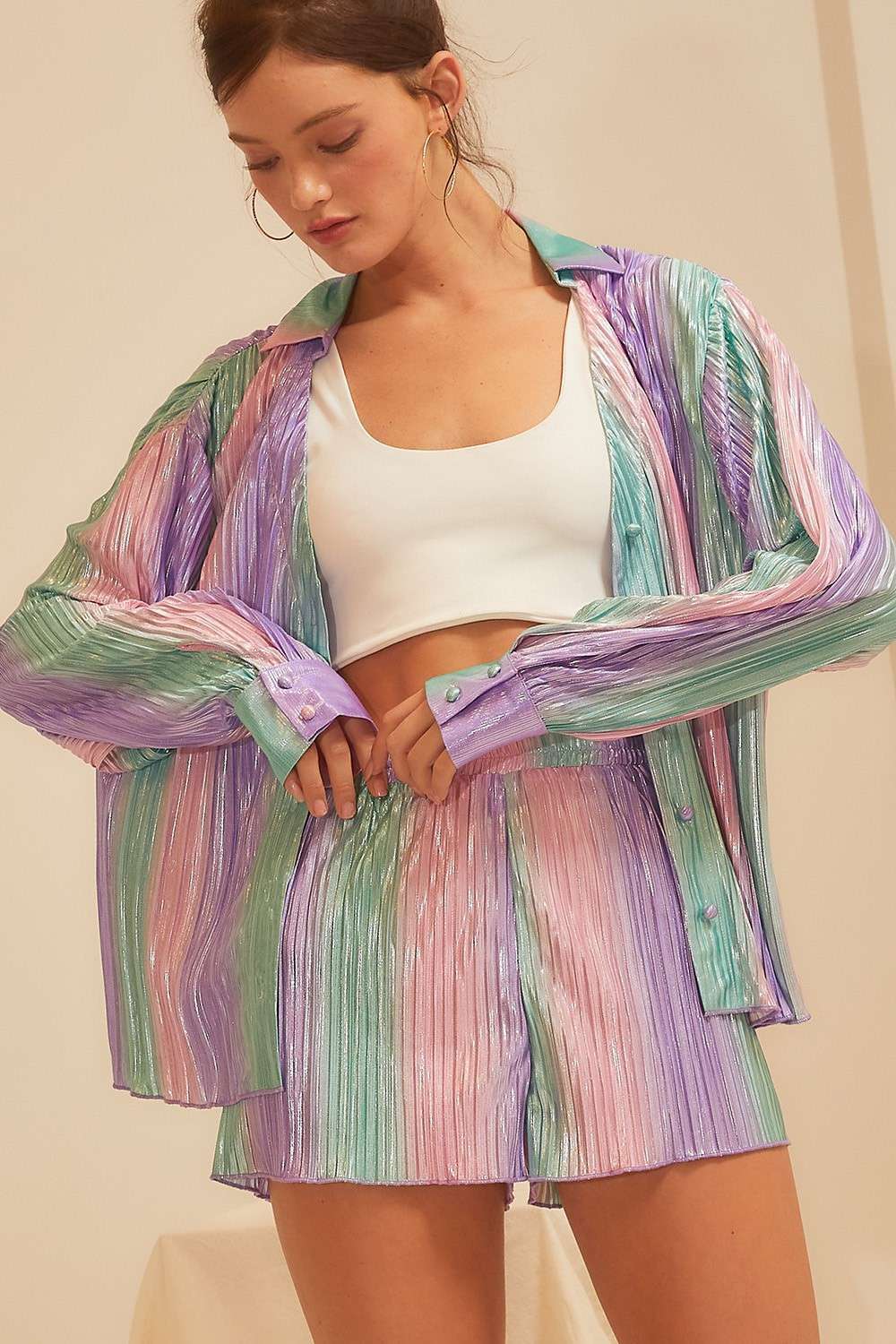 Pastel Mardi Gras Short