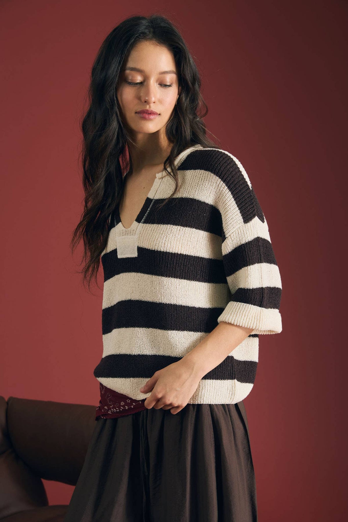 Cocoa Stripe Sweater