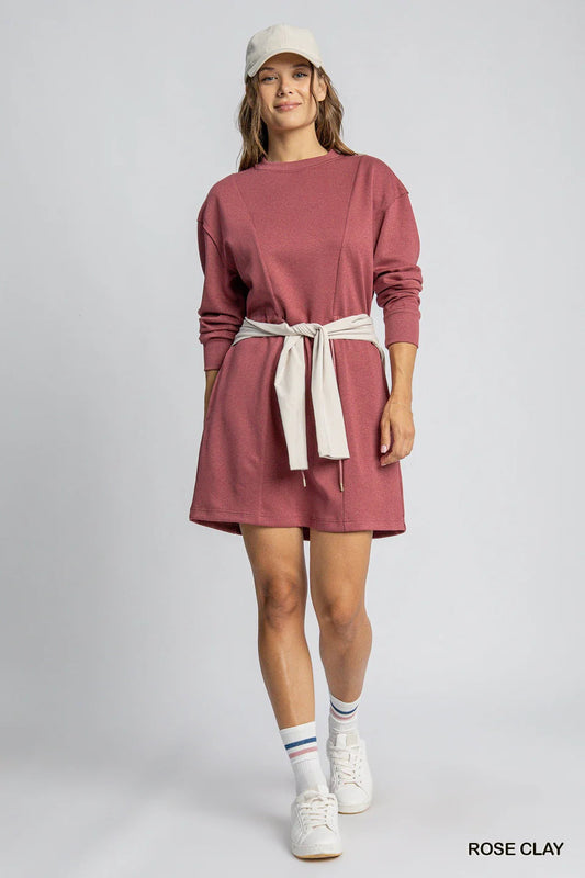 Buttery Soft Knit Drawstring Dress