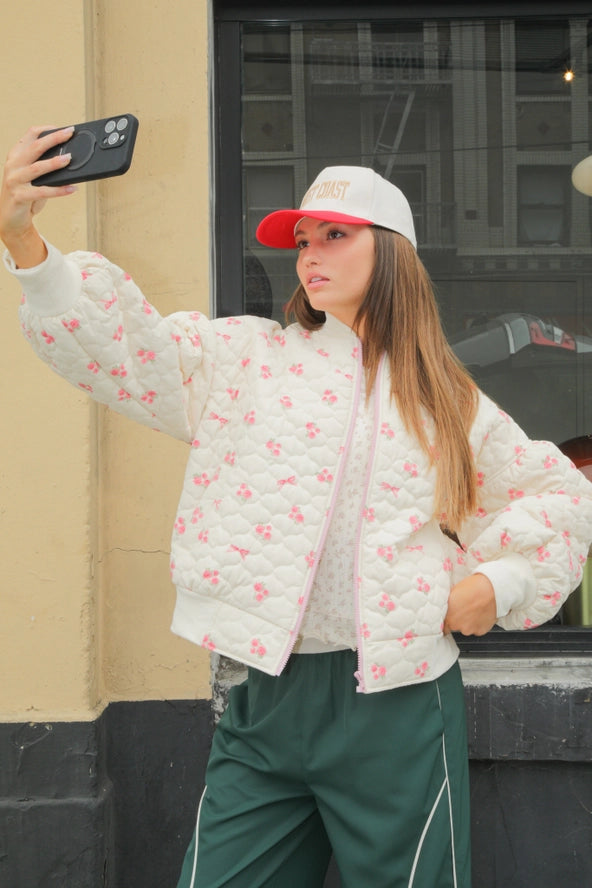 Blue Blossom Quilted Jacket