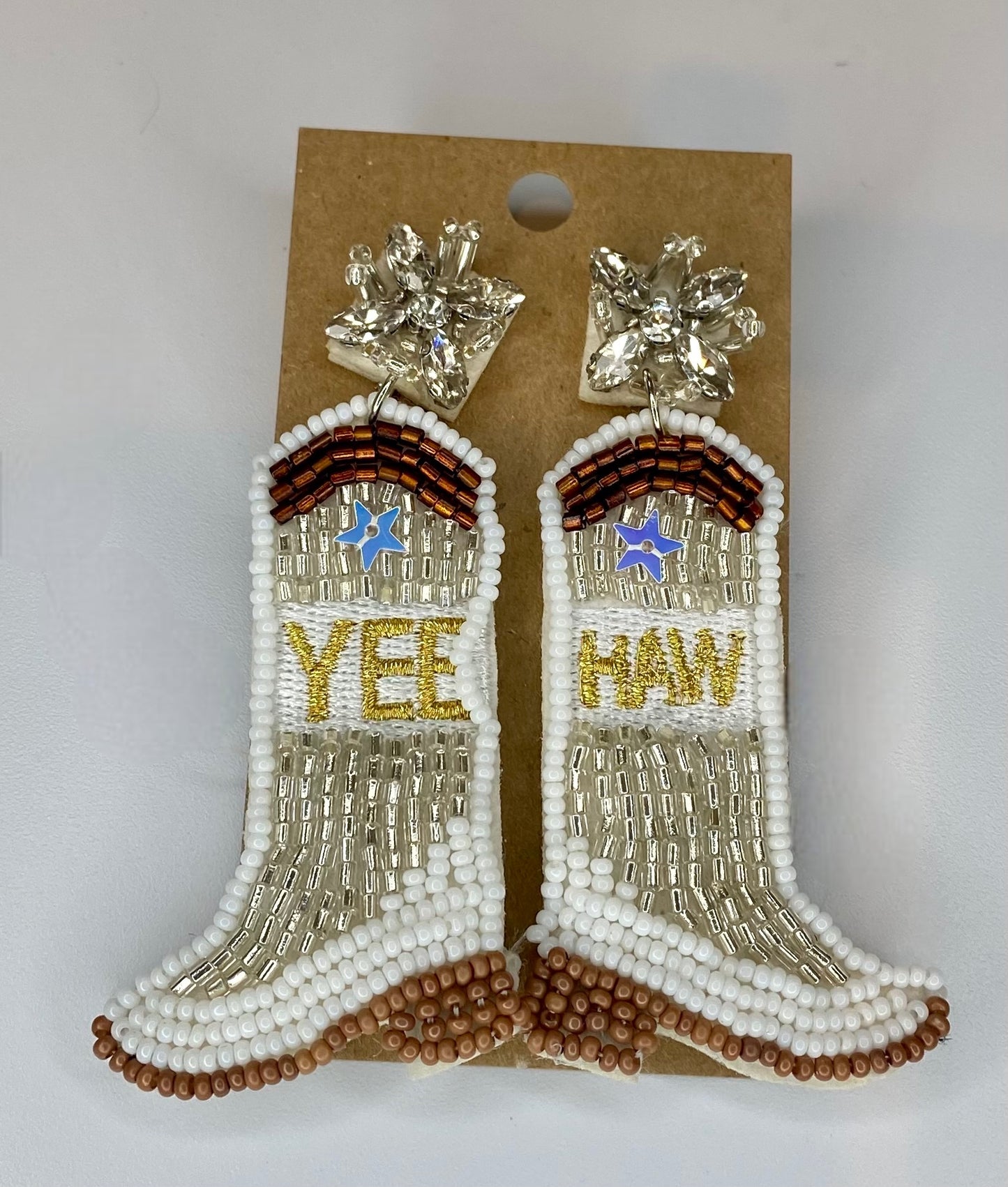 Yee Haw Cowboy Boot Earrings