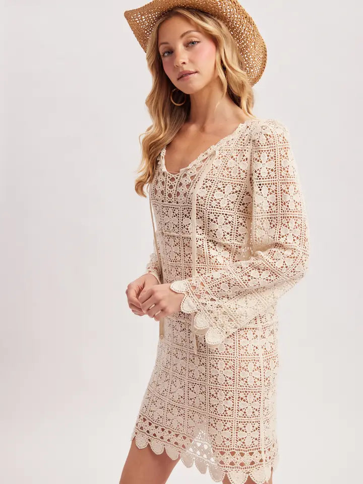 Seaside Crochet Coverup Dress