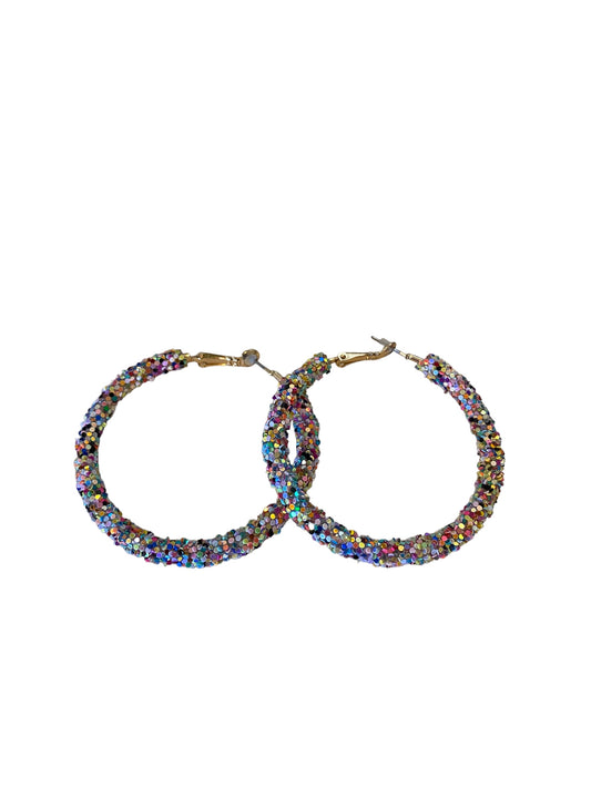 Glitter Hoop Earrings