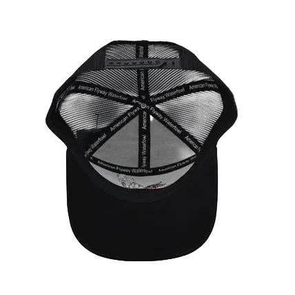 AF Waterfowl Flying Wood duck Black 7 Panel Hat