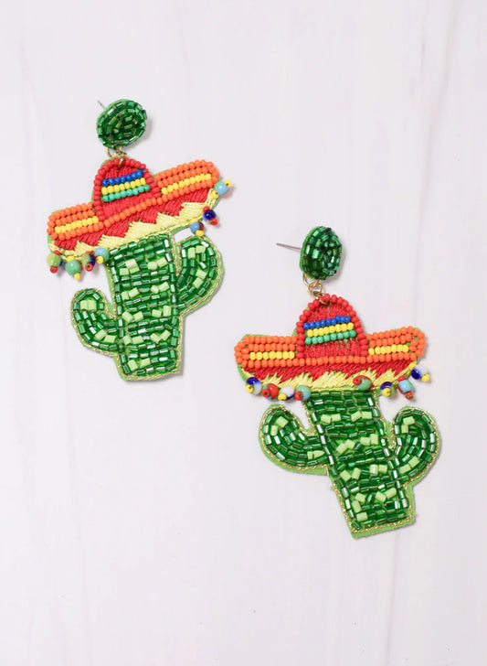 Cactus Sombrero Earring