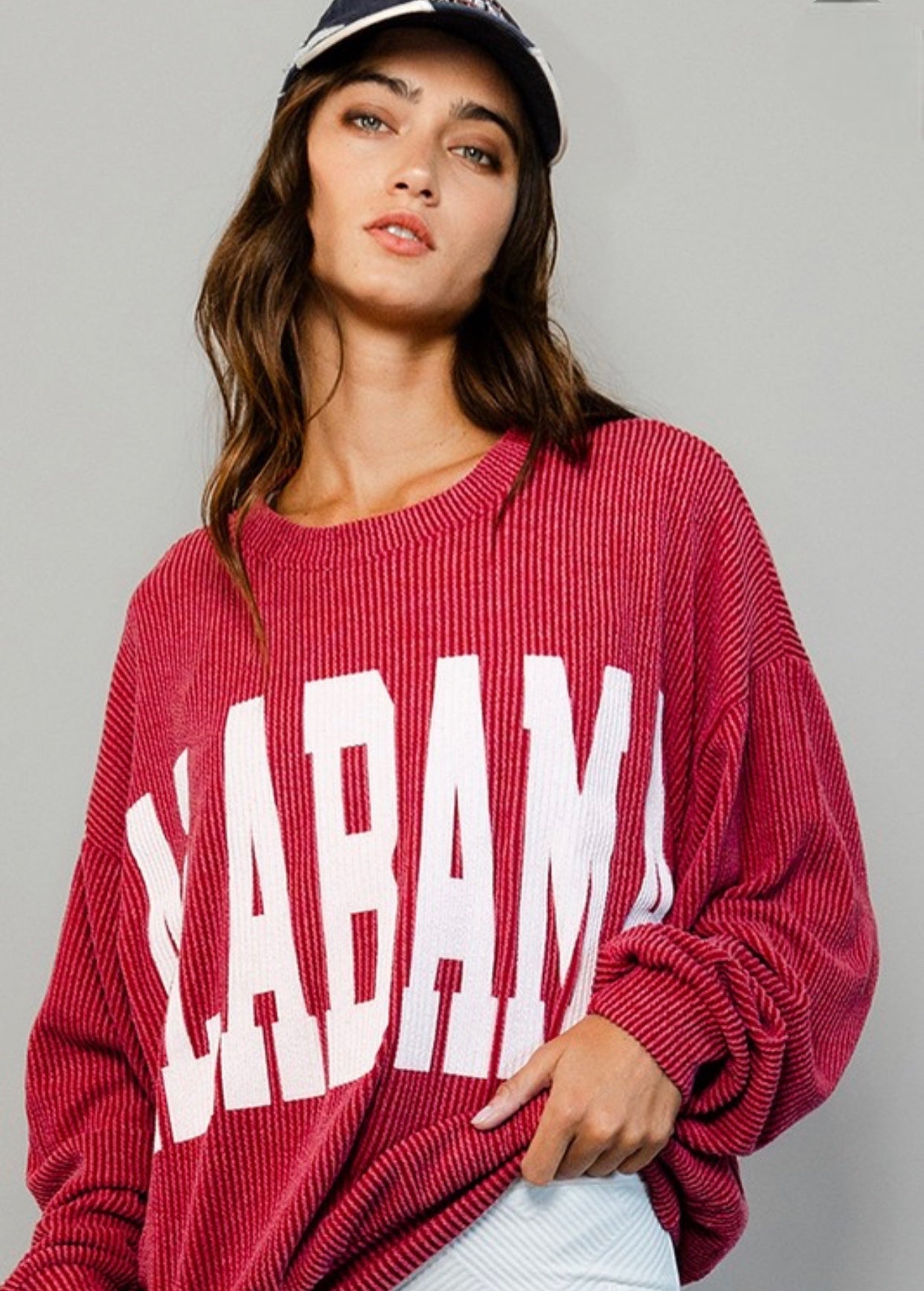 Alabama Oversized Sweatshirt Crimson