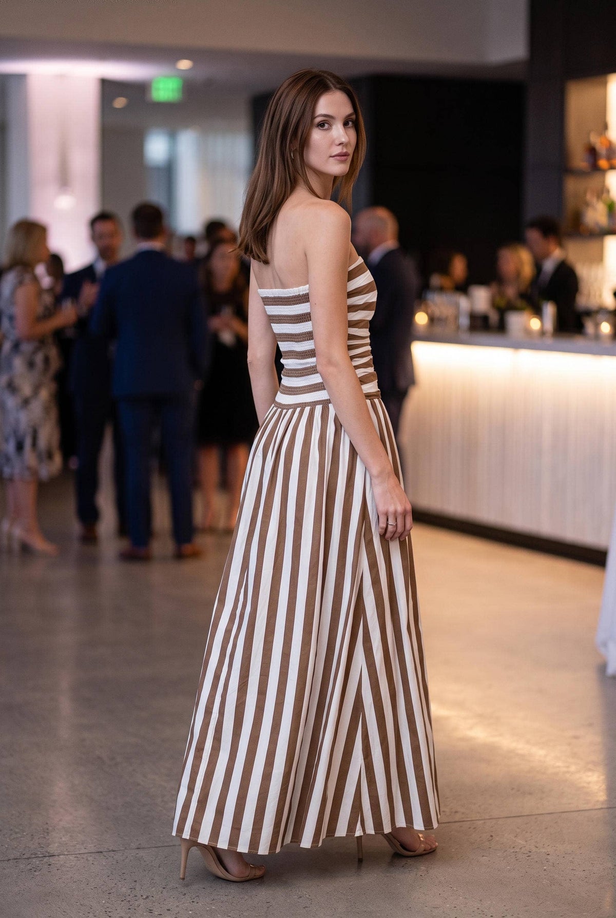 Mocha Stripe Dress