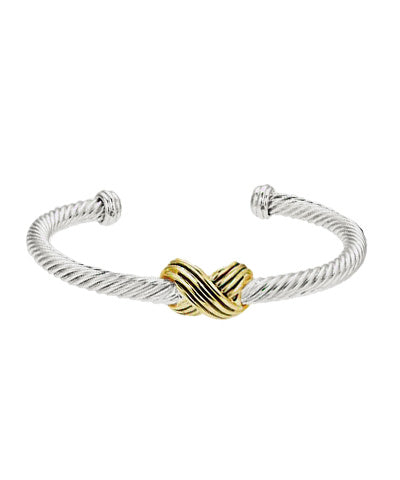 Layered Cable Cuff Bracelet