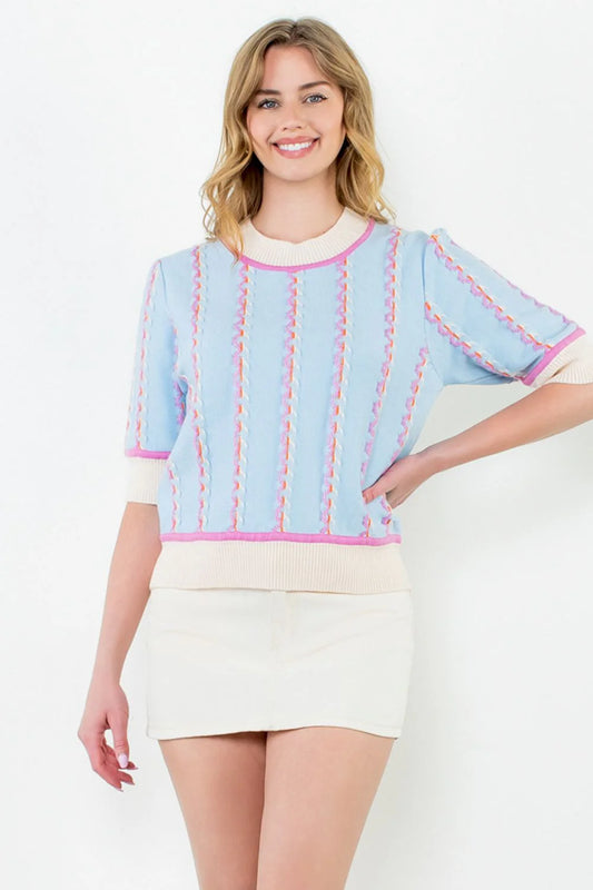 Short Sleeve Knit Top