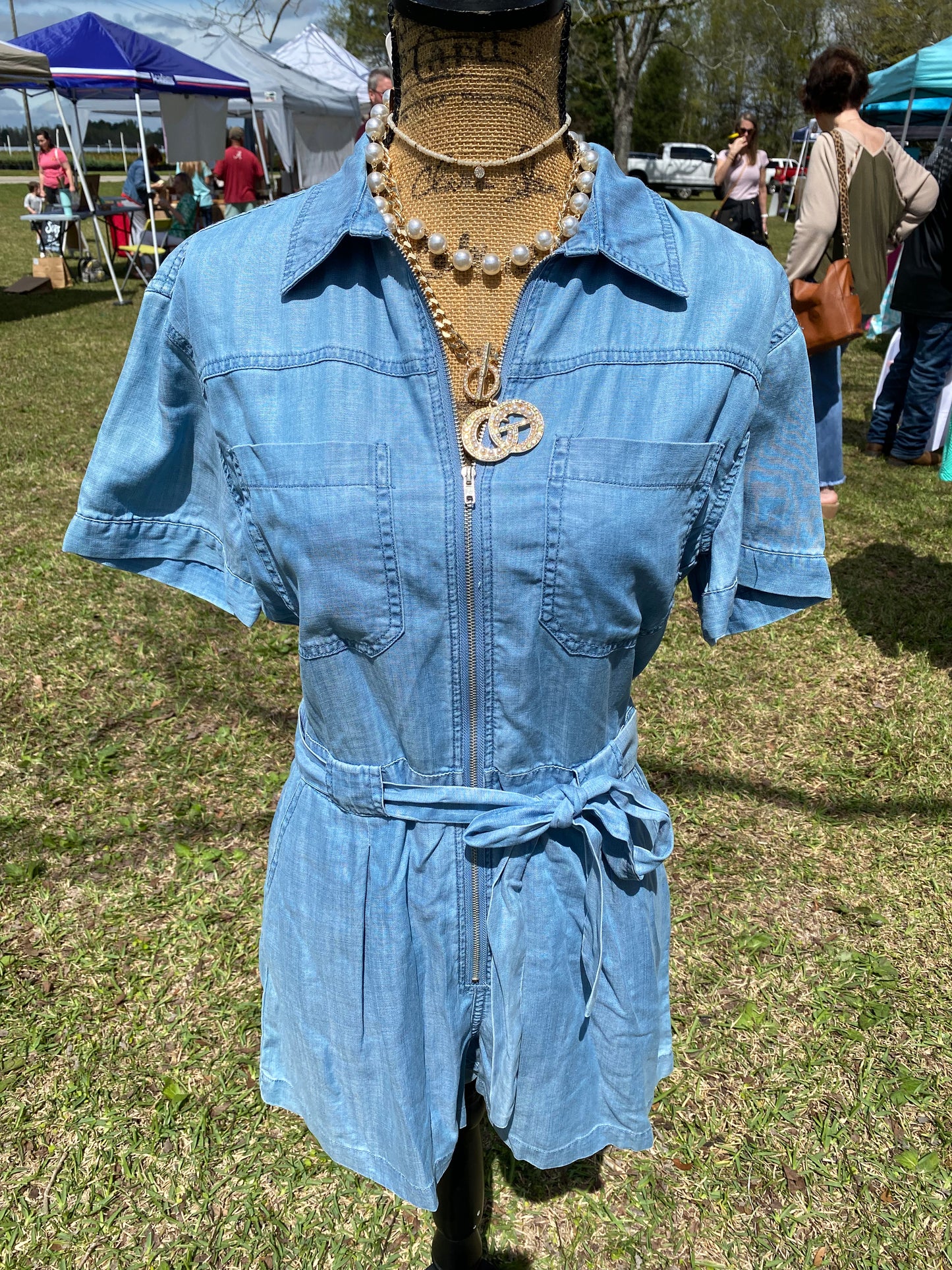 Chambray Romper