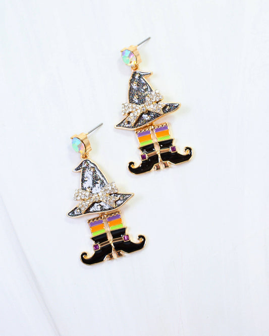 Head to Toe Halloween Earring Black