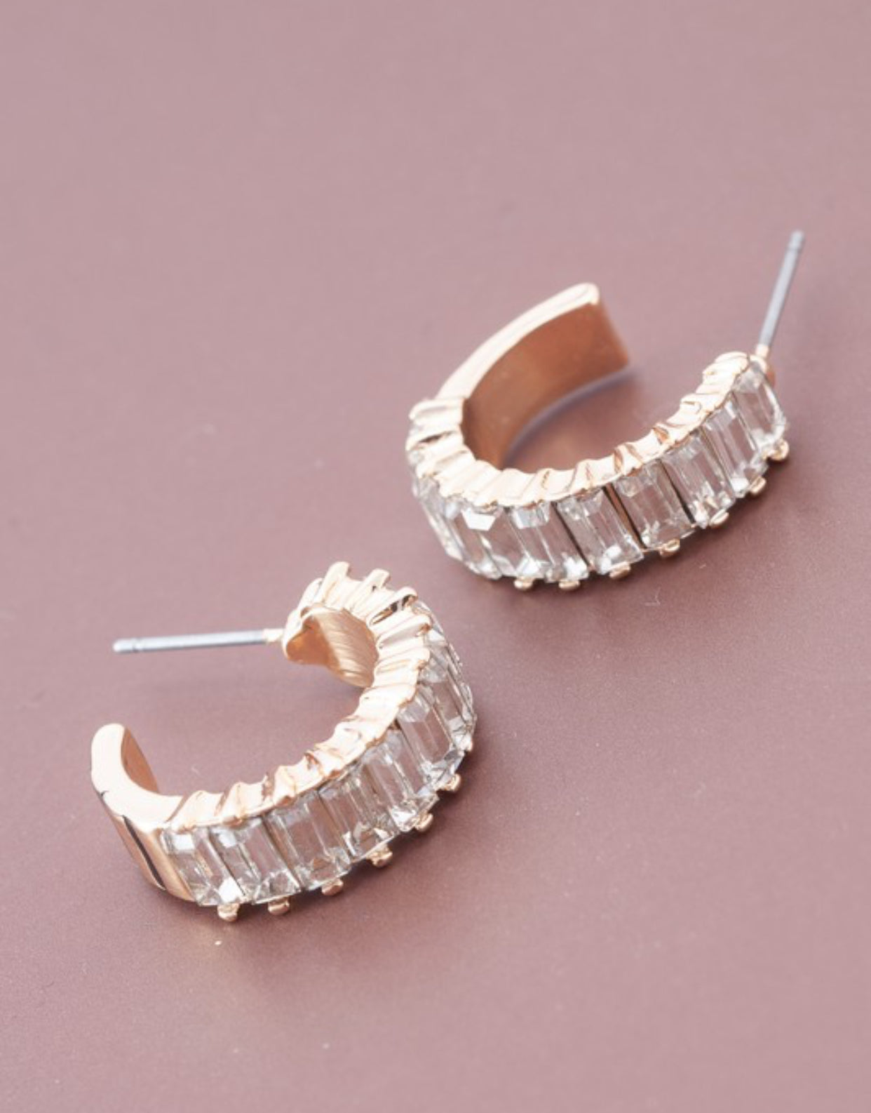 Baguette Hoop Earring