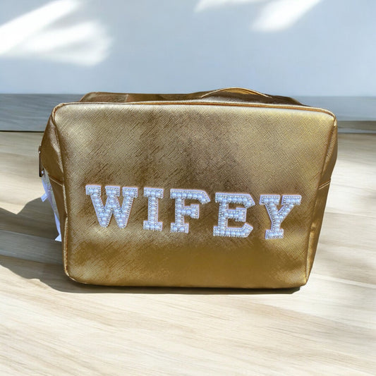 Wifey Patch Makeup Bag