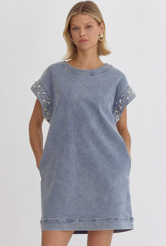 Pearl Denim Dress