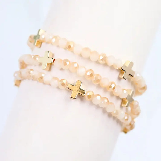 Riversprings Cross Beaded Bracelet Set