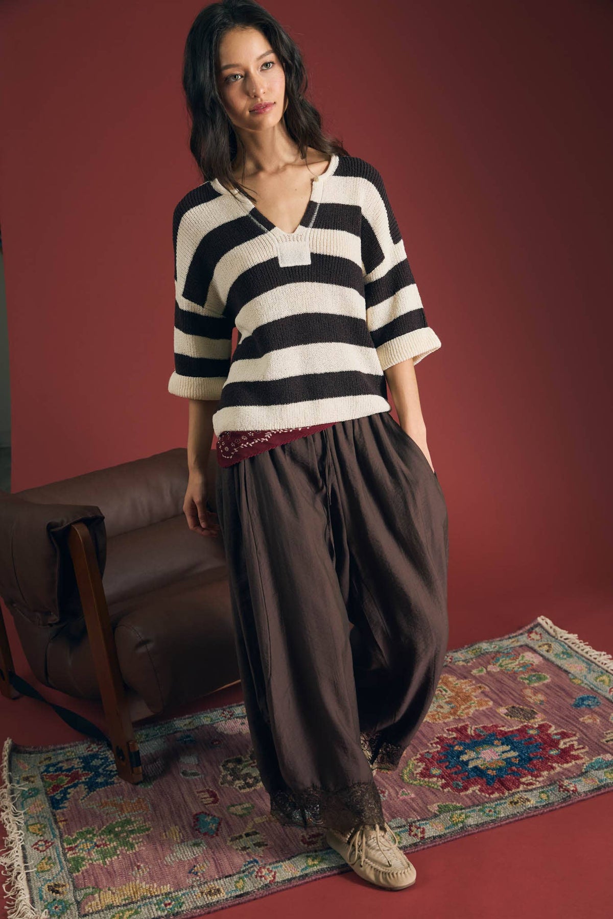 Cocoa Stripe Sweater