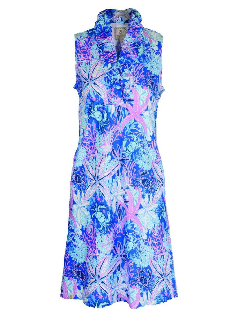 SS Ruffle Neck Dress