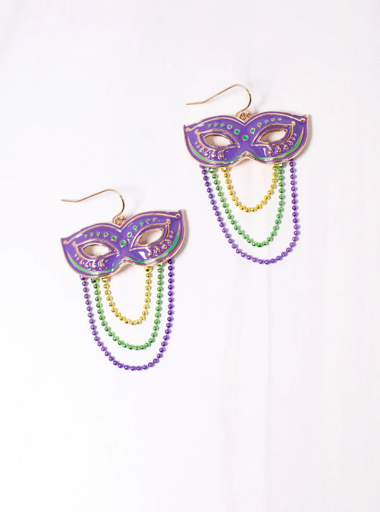 Bonnabel Mask & Beads Earring