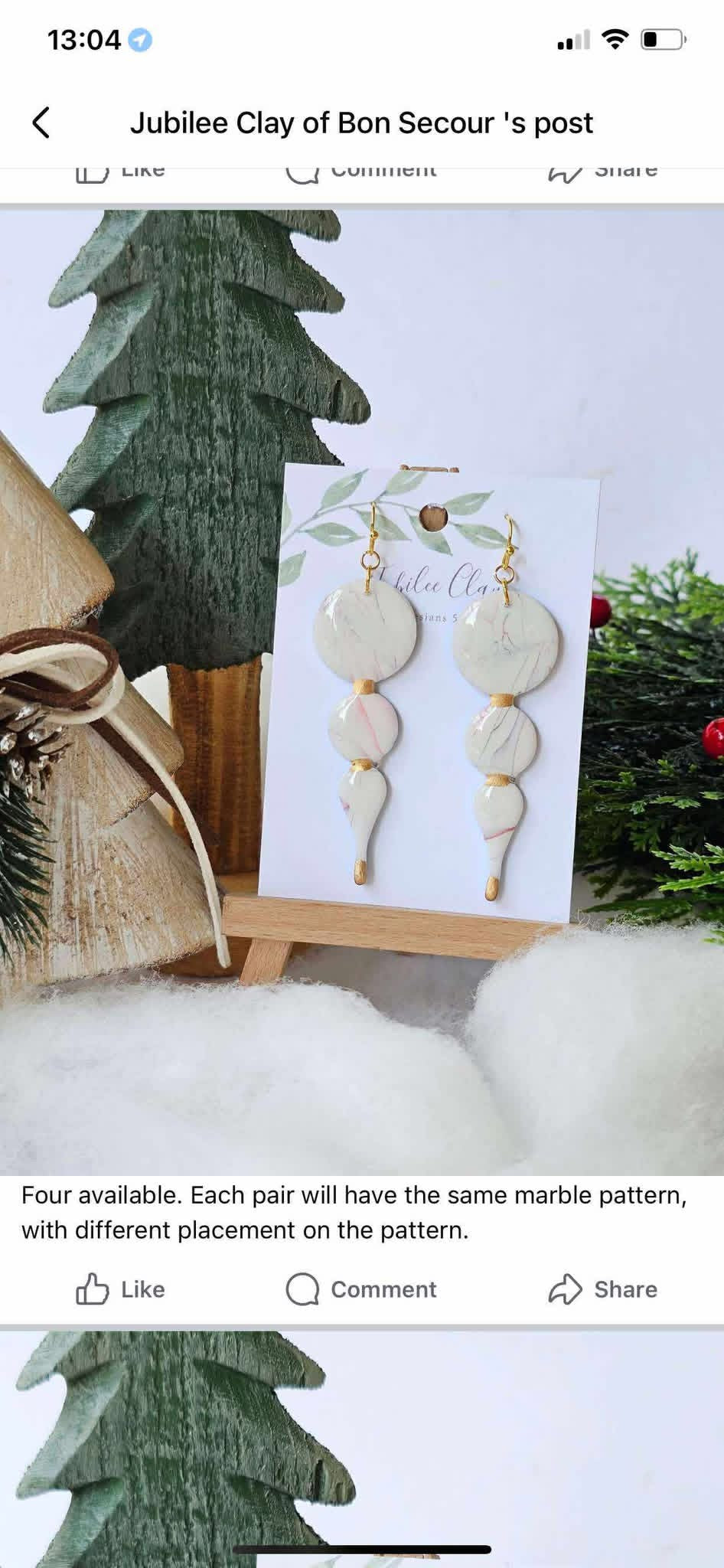 Jubilee Clay Dangle Earrings