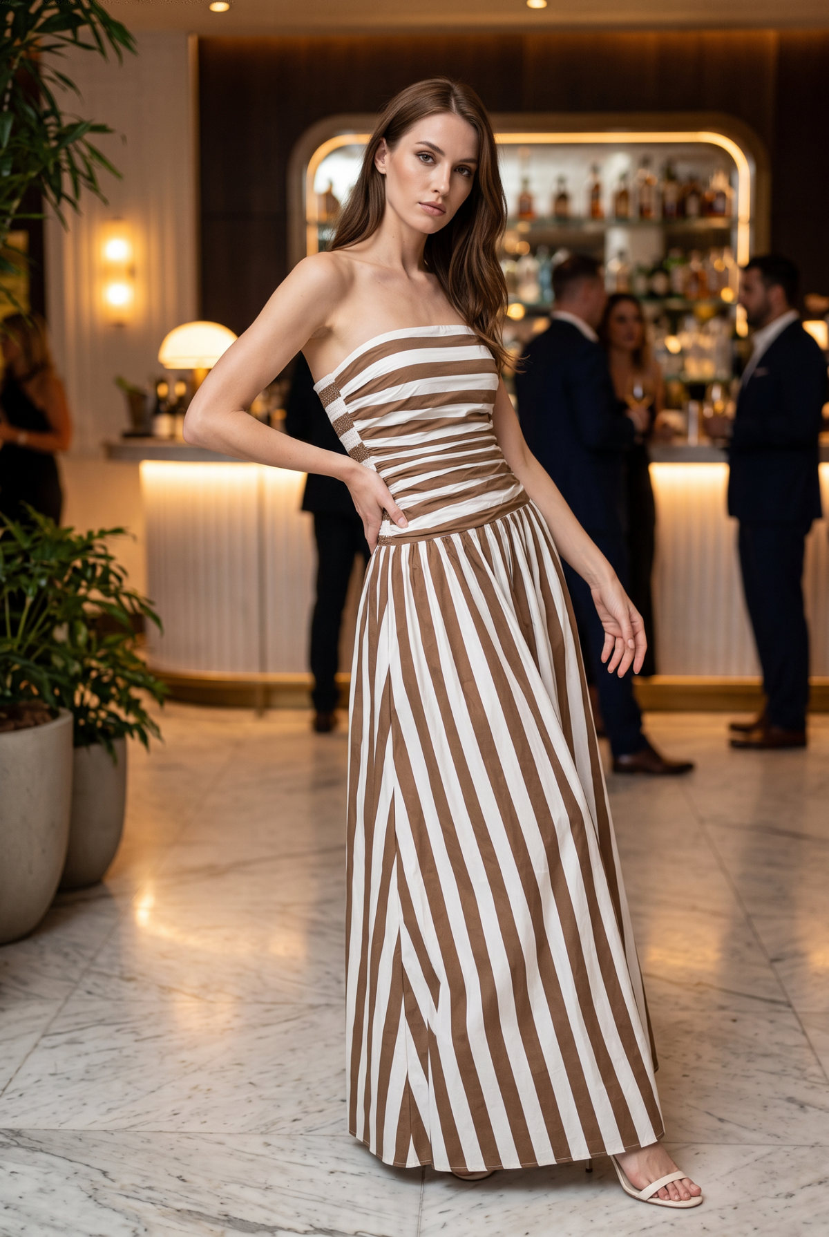 Mocha Stripe Dress