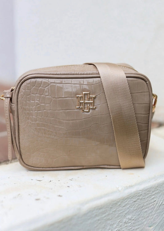 Campbell Camera Nude Patent Crossbody