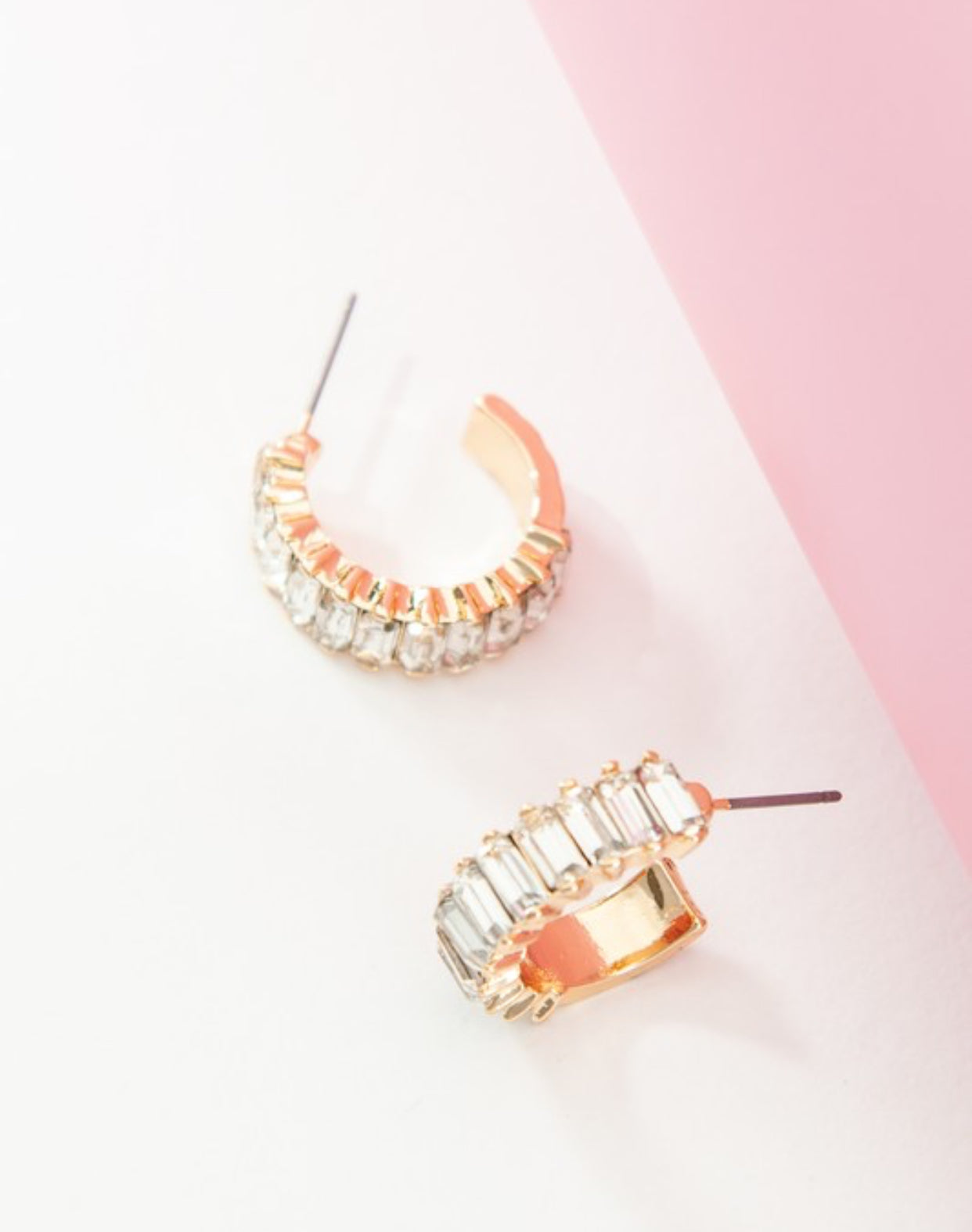 Baguette Hoop Earring