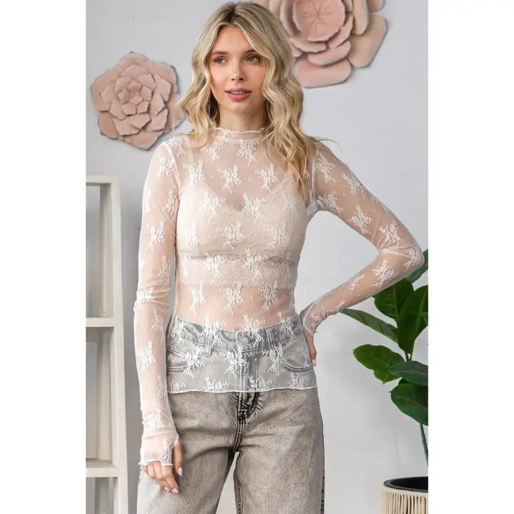 Sheer Elegance Lace Top