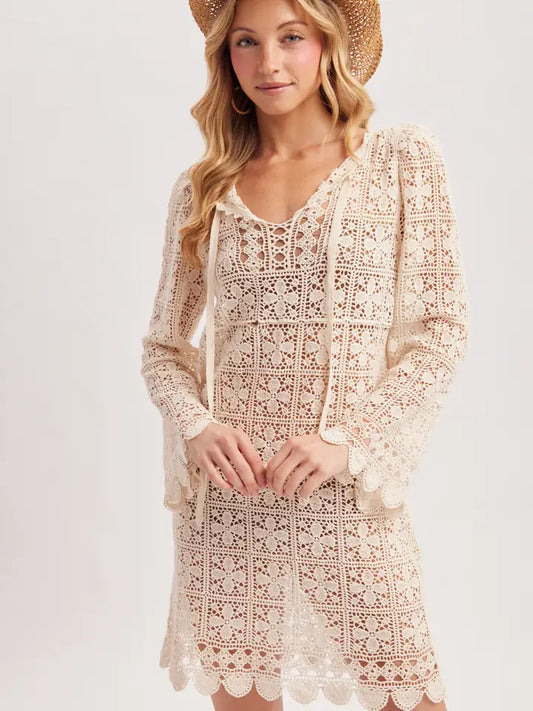 Seaside Crochet Coverup Dress