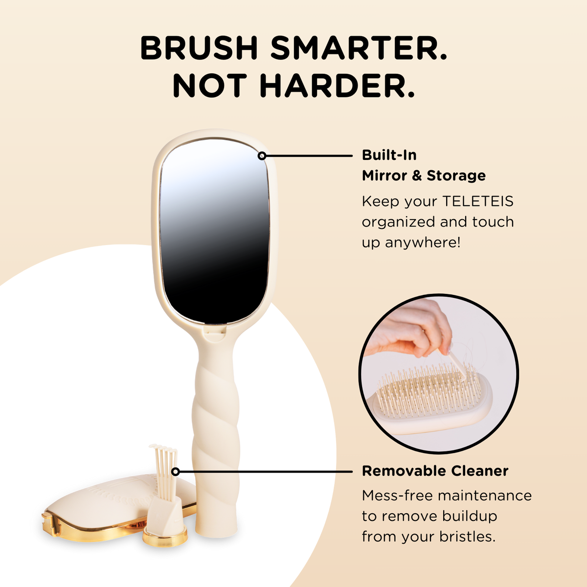 Detangler Brush |Tan| Fine