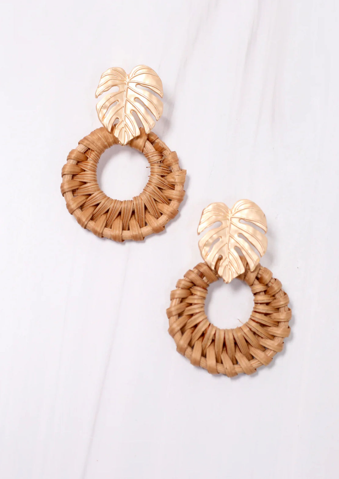 Palm Woven Earring