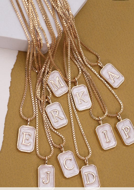 Pearly Charm Initial Necklace