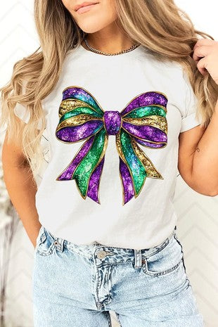 Mardi Gras Bow Tee