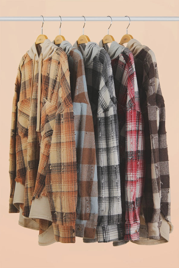 Canyon Plaid Flannel Hooded Jacket