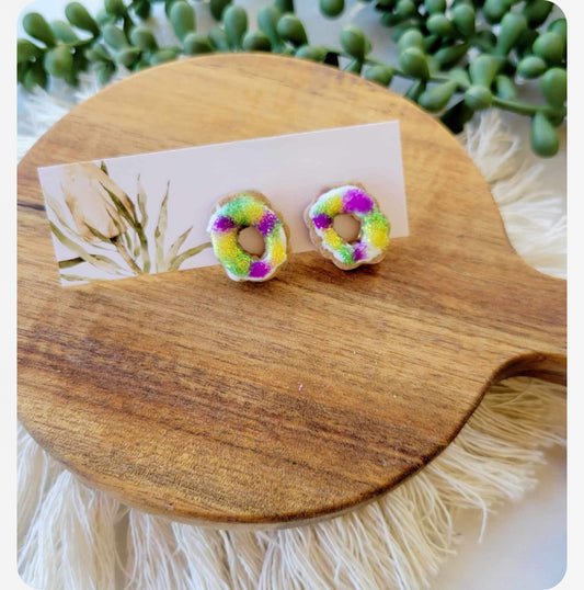 King Cake Stud Earring