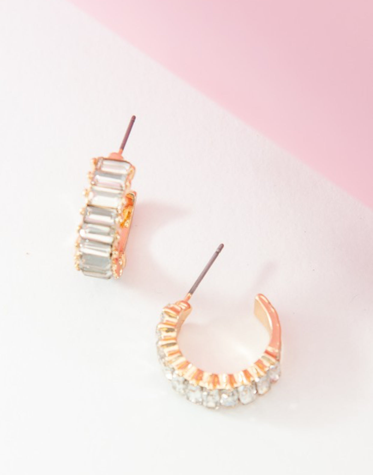 Baguette Hoop Earring