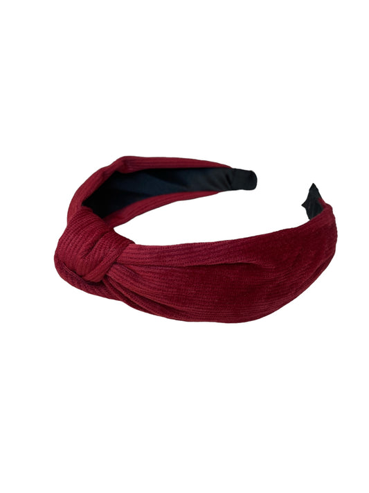 Corduroy Headband Burgundy