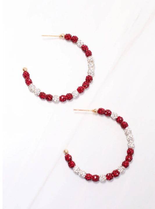 Pave Hoop Earrings