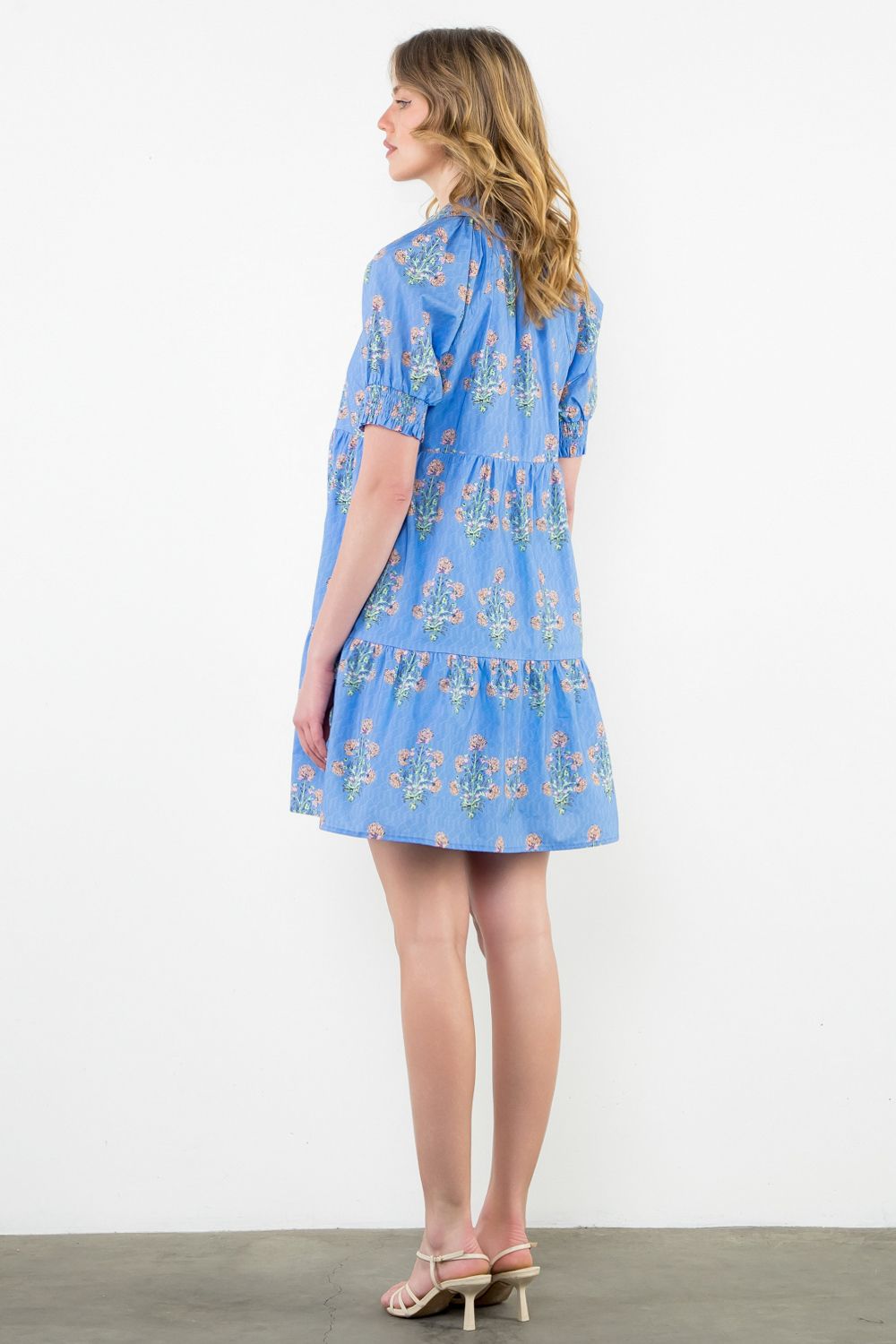 Puff Sleeve Floral Dress