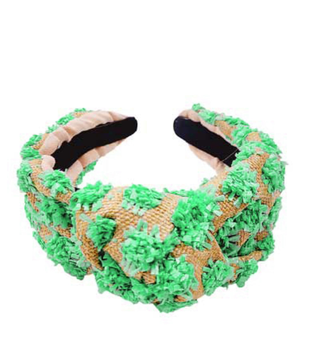 Pom Pom Headband Green