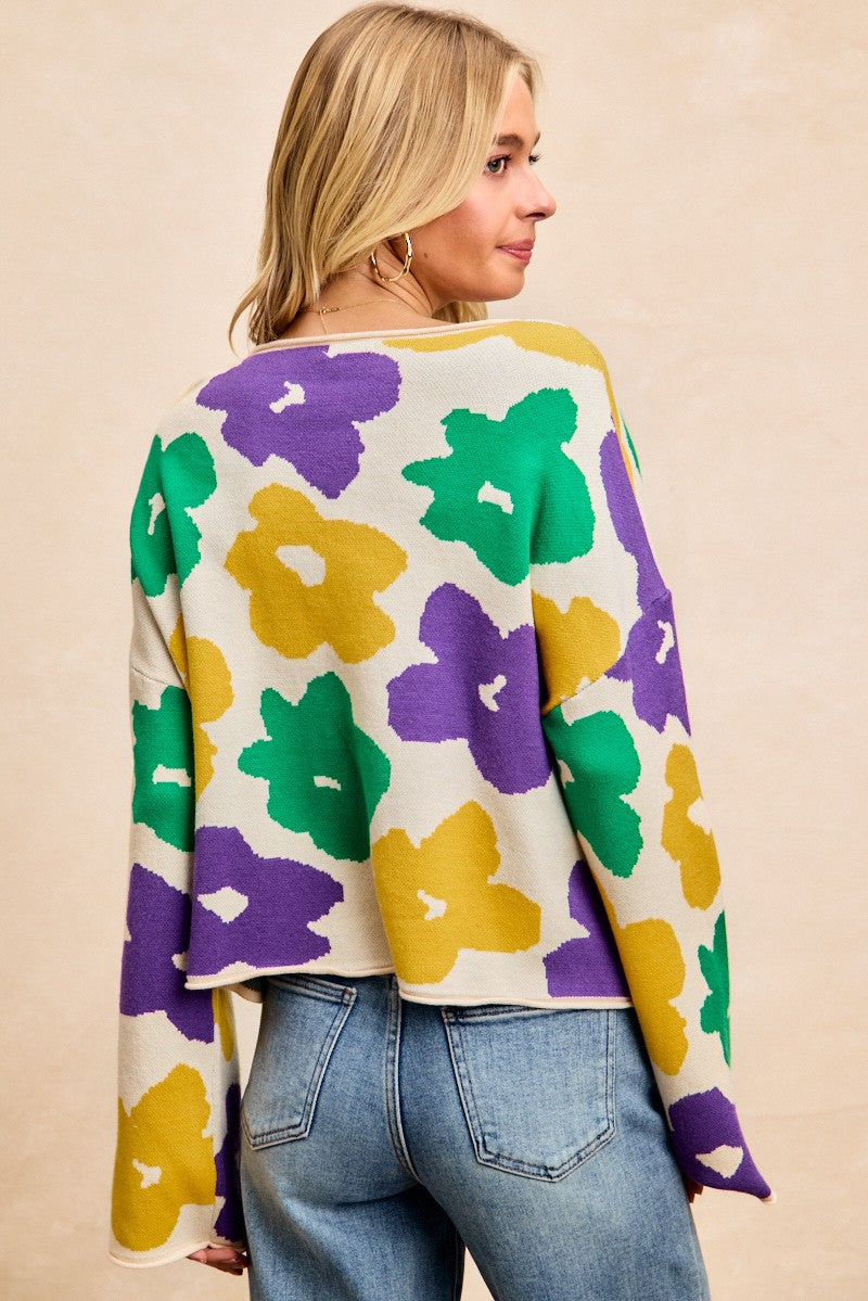 Retro Bloom Sweater