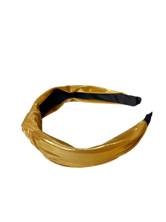 Metallic Knotted Gold Headband