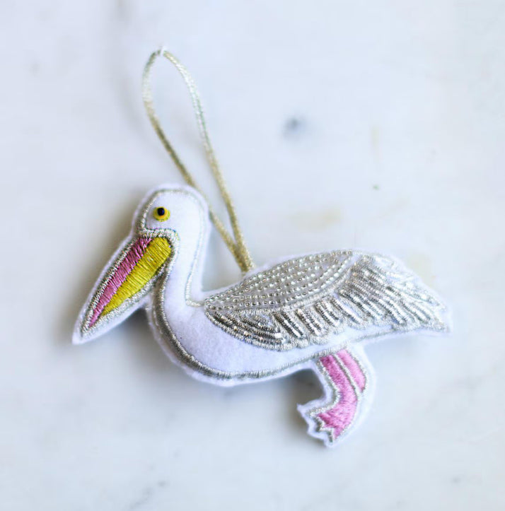 Pelican Beaded Ornament