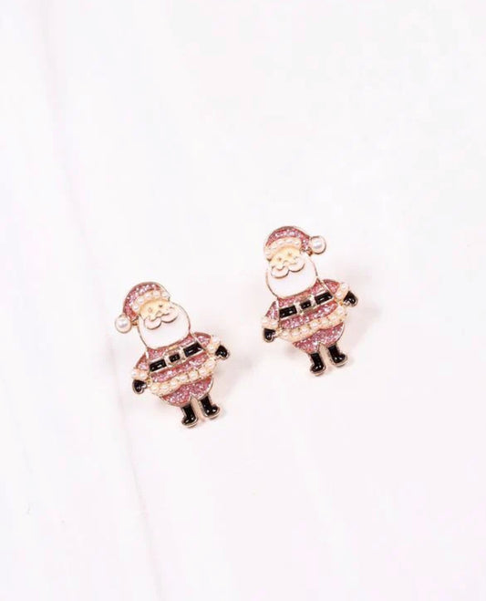 Cheery Santa Stud Earring