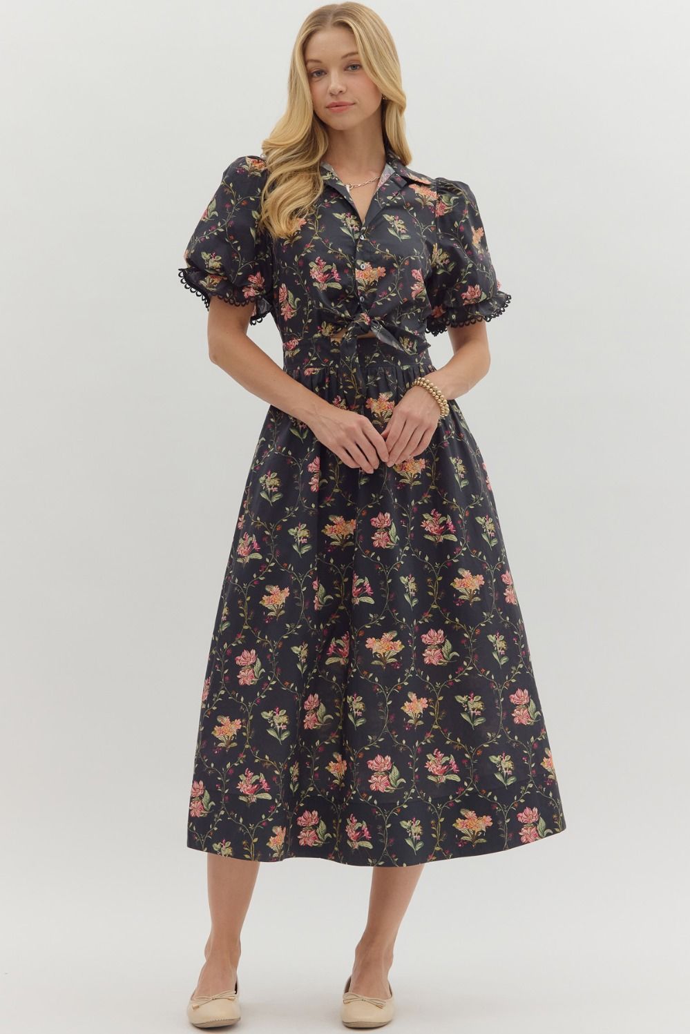 Floral Meadow Midi Dress