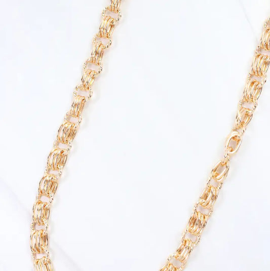 Cincinnati Triple Link Necklace Gold
