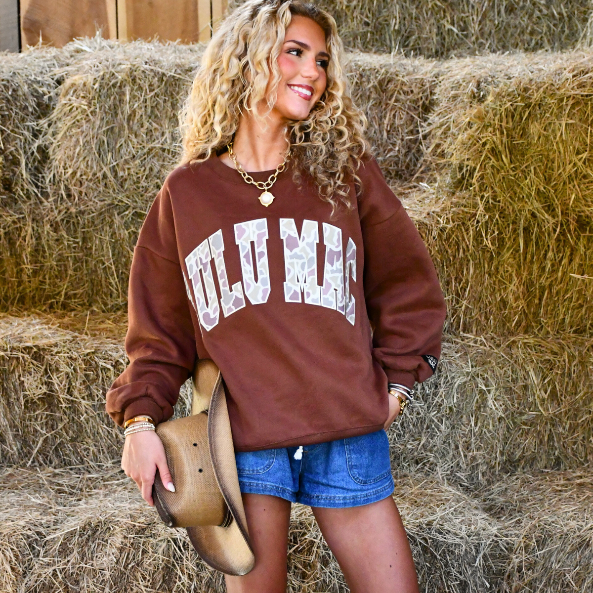 Lulu Mac Camo Brown Sweatshirt