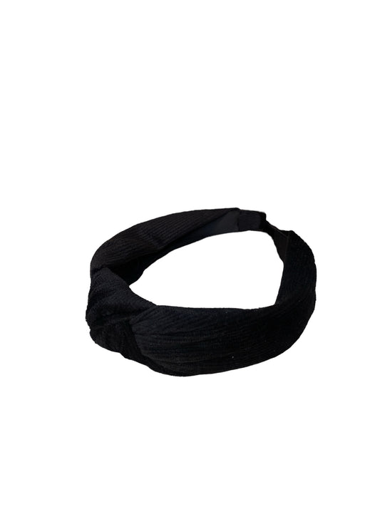 Corduroy Black Headband